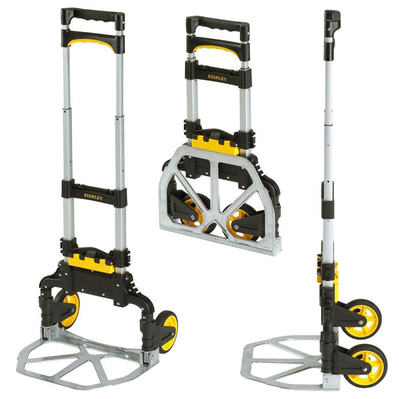 Stanley FT509 70 kq Qatlanan Alüminium Əl Yük maşını + FT505 25 Kq Qatlanan Çox Məqsədli Daşıma Səbəti 