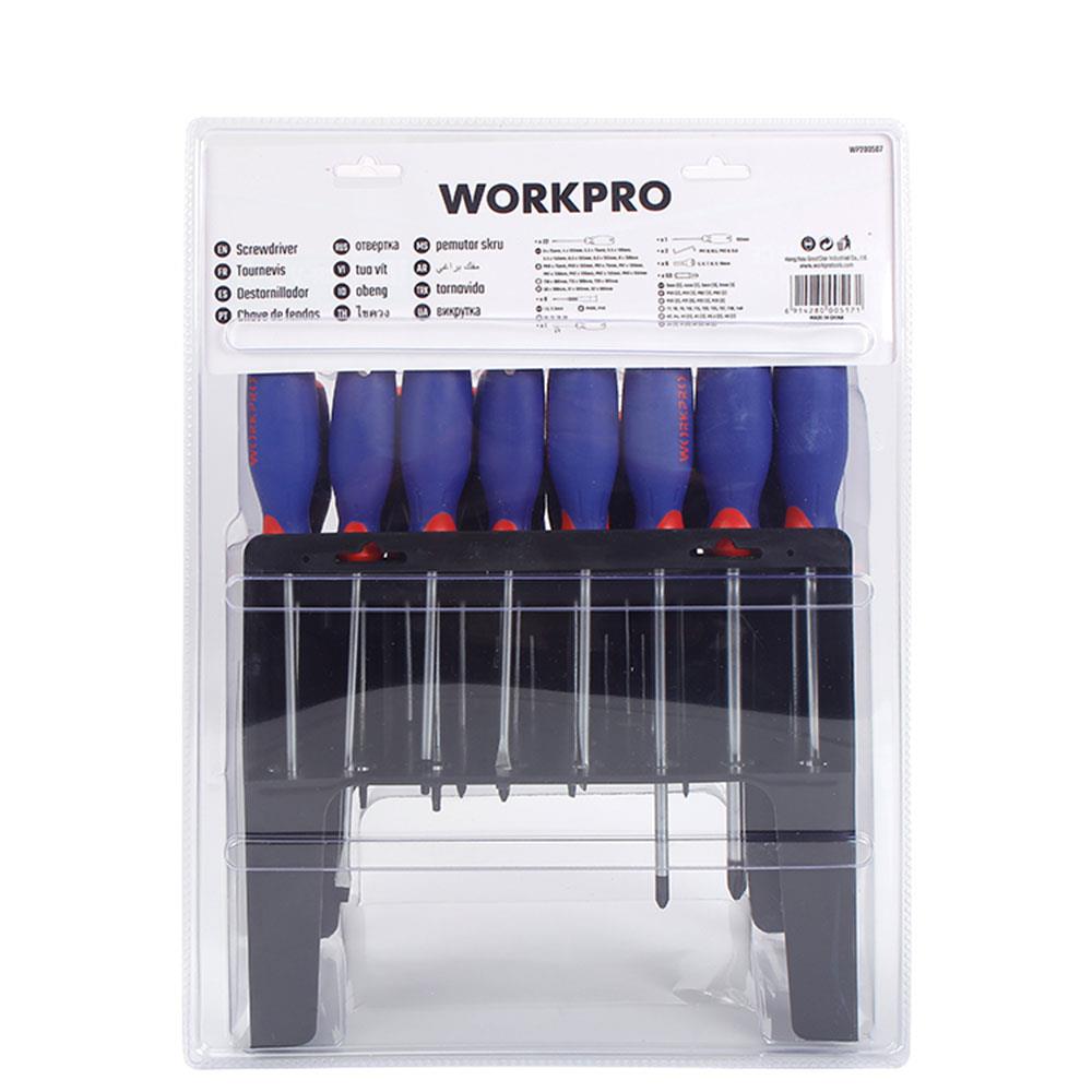 WORKPRO WP200507 100 Parça Duvar Askı Aparatlı Profesyonel CR - V Manyetik Tornavida ve Bits Uç Seti - Onivias