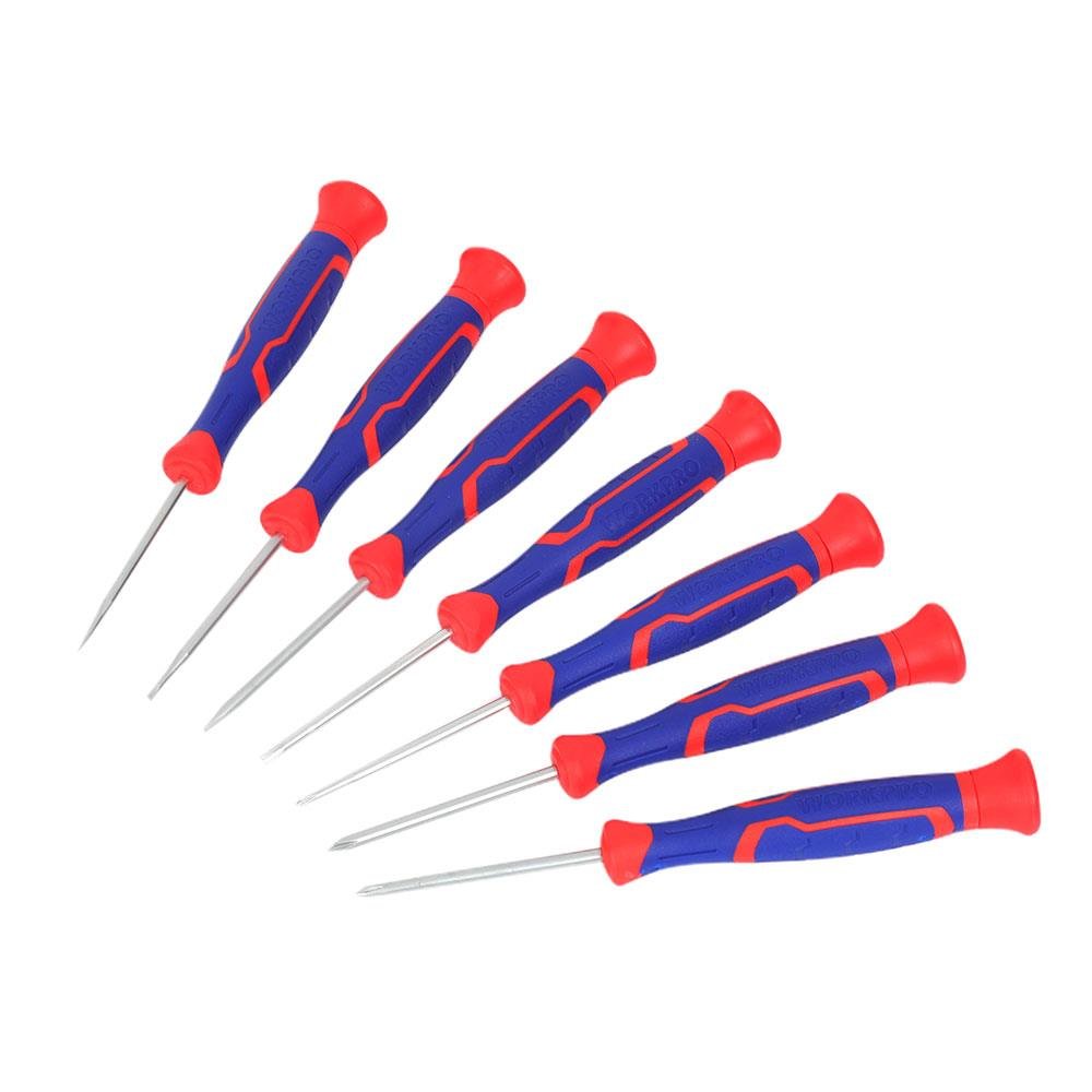 WORKPRO WP200509 7 Parça Profesyonel CR - V Manyetik Hassas Tornavida Seti - Onivias