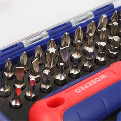 WORKPRO WP200517 38 Parça Profesyonel CR - V Cırcırlı Bits Tornavida Seti - Onivias