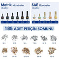 WORKPRO WP200532 400mm INC/MM Ağır Hizmet Kollu Somun Perçinleme Tabancası + 185 Adet Perçin - Onivias