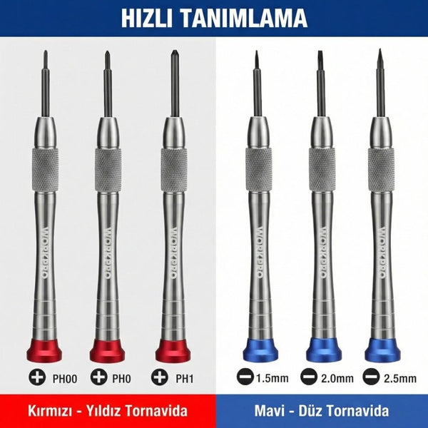 WORKPRO WP200549 6 Parça Profesyonel S2 Manyetik Saatçi Tornavida Seti - Onivias