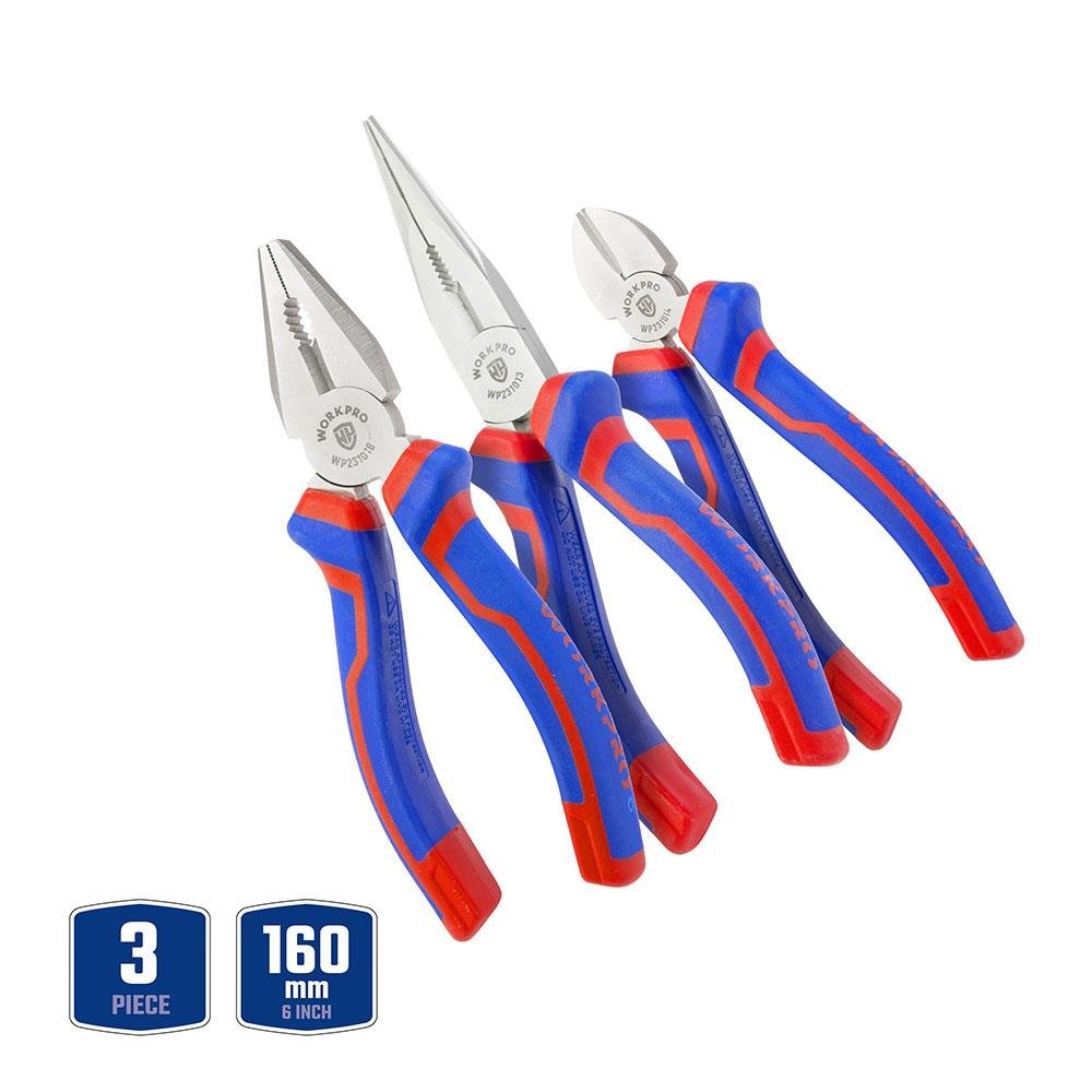 WORKPRO WP201008 160MM Profesyonel 3’lü Pense Seti - Onivias