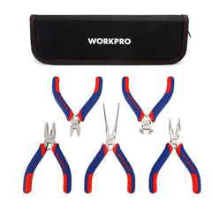 WORKPRO WP201015 CR - V 5 Parça Elektronikçi Profesyonel Mini Pense Seti + Bez Taşıma Çantası - Onivias