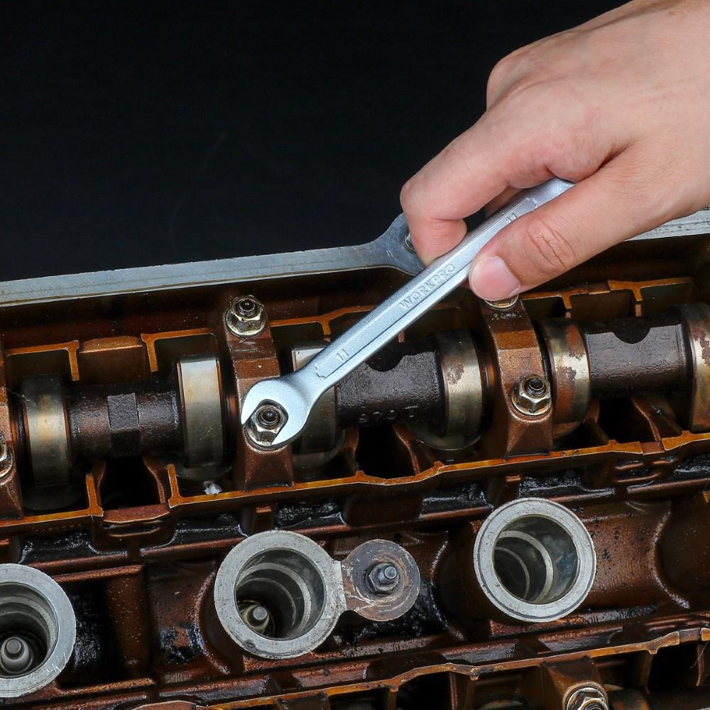 WORKPRO WP202504 6 - 32mm 23 Parça CR - V Profesyonel Kombine Anahtar Takımı + Bez Taşıma Kılıfı - Onivias