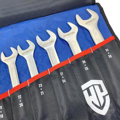 WORKPRO WP202507 6 - 32mm 12 Parça CR - V Profesyonel Açık Ağız Anahtar Takımı + Bez Taşıma Kılıfı - Onivias