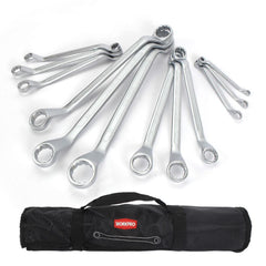 WORKPRO WP202510 6 - 32mm 12 Parça CR - V Profesyonel İki Ağızlı Yıldız Anahtar Takımı + Bez Taşıma Kılıfı - Onivias