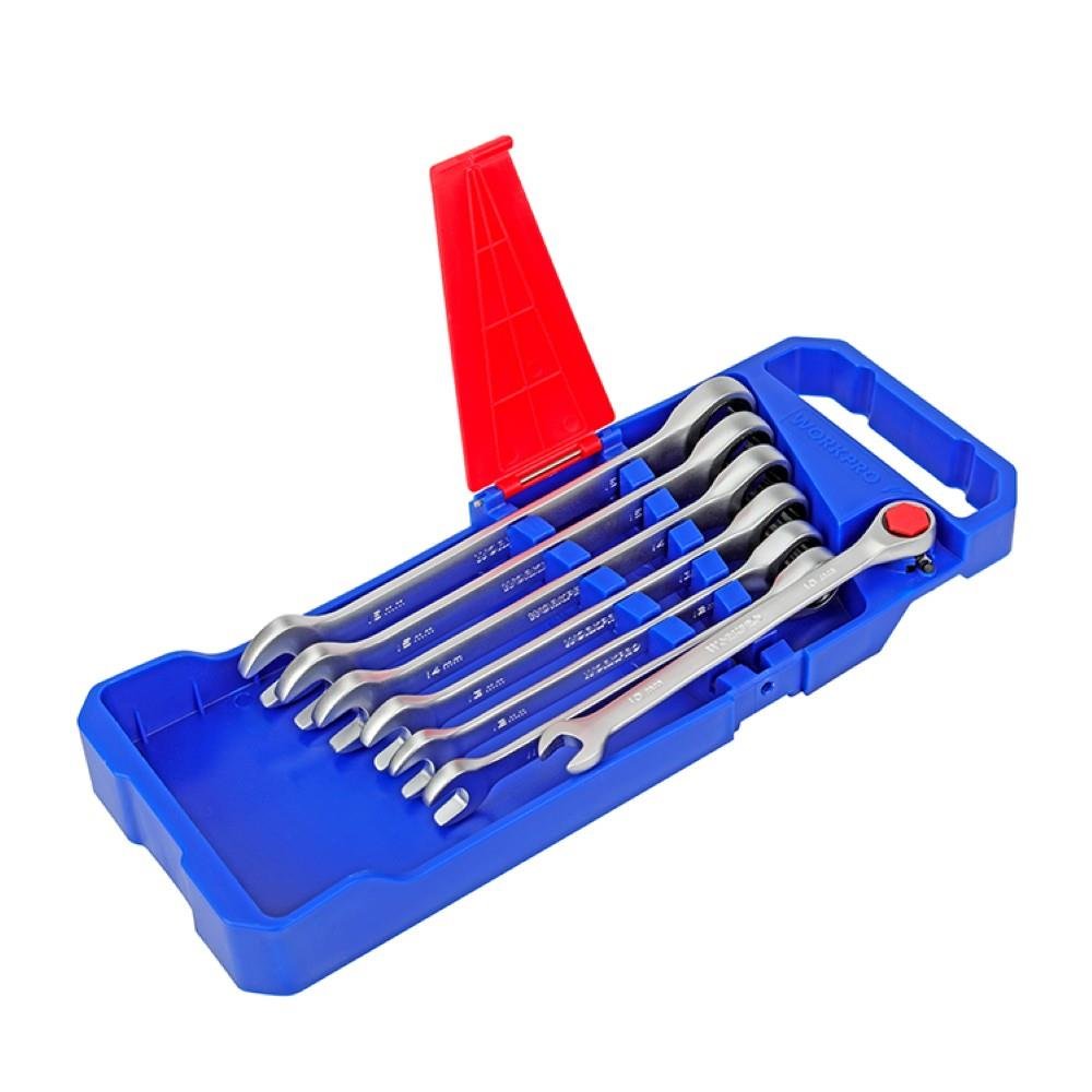 WORKPRO WP202511 Cr - V 7 Parça Cırcırlı Profesyonel Kombine Anahtar Takımı - Onivias