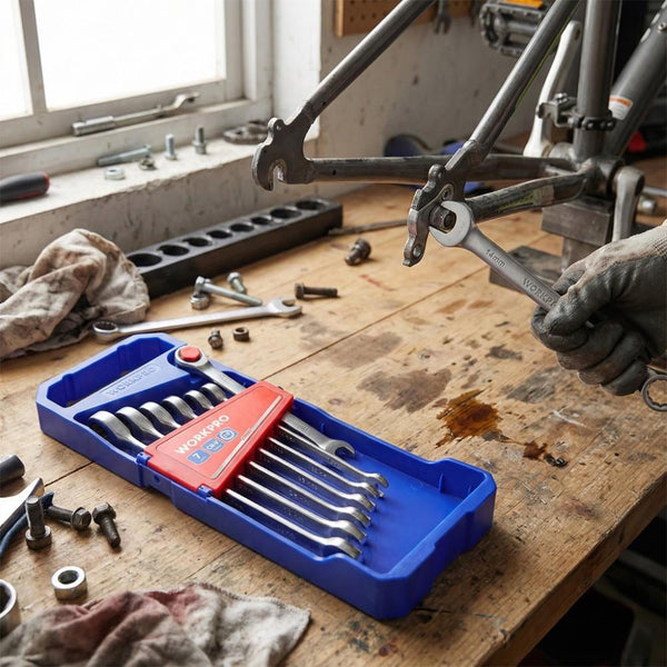 WORKPRO WP202511 Cr - V 7 Parça Cırcırlı Profesyonel Kombine Anahtar Takımı - Onivias