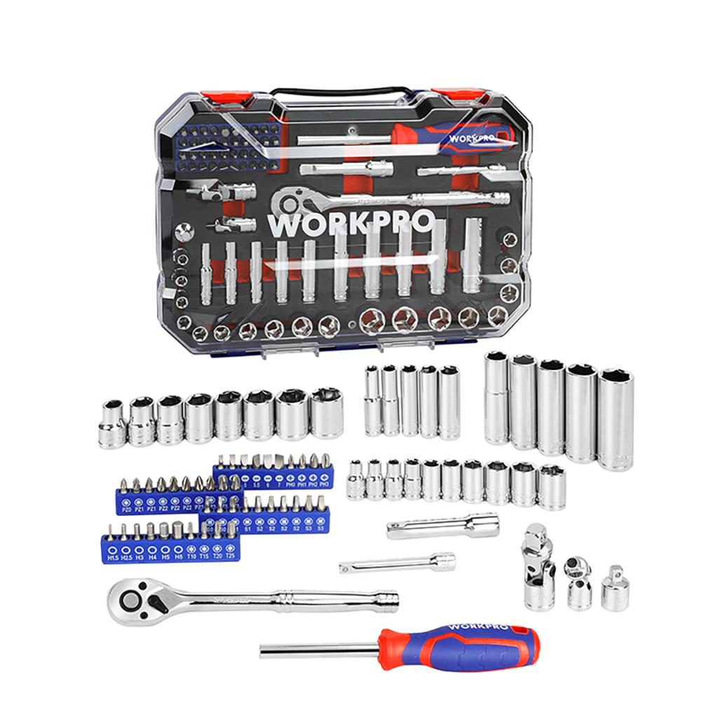 WORKPRO WP202524 1/4'’ 3/8’’ Metrik 75 Parça Cr - V Profesyonel Lokma Takımı - Onivias