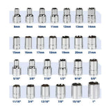 WORKPRO WP202525 30 Parça 1/2’’ CR - V Metrik/İnç Profesyonel Lokma Takımı - Onivias
