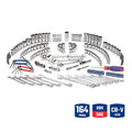 WORKPRO WP202530 1/4'’ 3/8’’ 1/2'’ Metrik/İnç 164 Parça Cr - V Ağır Hizmet Lokma ve Kombine Anahtar Takımı - Onivias
