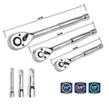 WORKPRO WP202530 1/4'’ 3/8’’ 1/2'’ Metrik/İnç 164 Parça Cr - V Ağır Hizmet Lokma ve Kombine Anahtar Takımı - Onivias