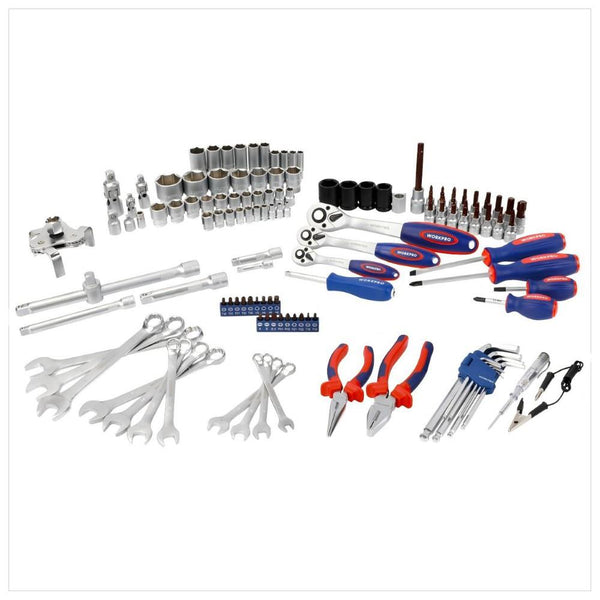WORKPRO WP202533 1/4'’ 3/8’’ 1/2'’ 123 Parça Cr-V Metrik Ağır Hizmet Lokma ve Kombine Anahtar Takımı - görsel 3