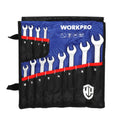 WORKPRO WP202576 6 - 22mm 12 Parça CR - V Profesyonel Kombine Anahtar Takımı + Bez Taşıma Kılıfı - Onivias