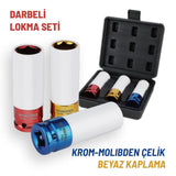 WORKPRO WP202591 17/19/21mm 3 Parça 1/2‘’ Cr - Mo Profesyonel Darbeli Derin Lokma Seti - Onivias