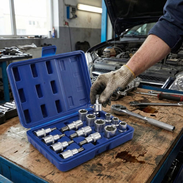 WORKPRO WP202596 1/2'’ CR - V 16 Parça Ağır Hizmet Torx Lokma Soketi / Ucu - Onivias