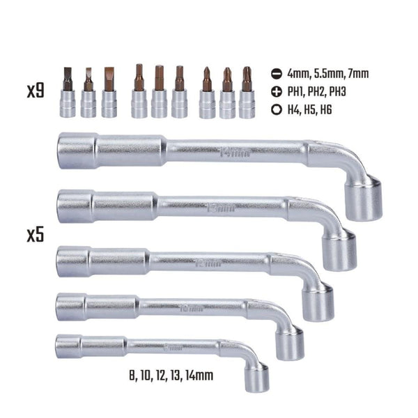 WORKPRO WP204003 26 Parça Cr - V Profesyonel Motosiklet Tamir Alet Seti - Onivias