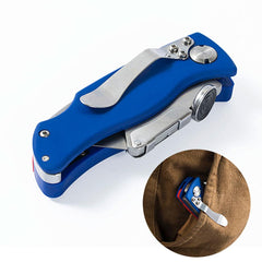 WORKPRO WP211006 Ağır Hizmet Paslanmaz Çelik Gövde Katlanır Rötuş Maket Bıçağı + 6 Adet Yedek Bıçak - Onivias