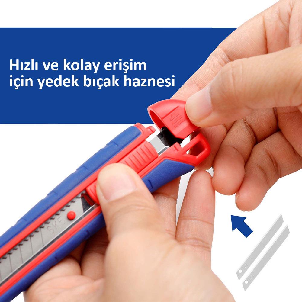 WORKPRO WP212008 9MM Ağır Hizmet Paslanmaz Çelik Kasa Maket Bıçağı - Onivias