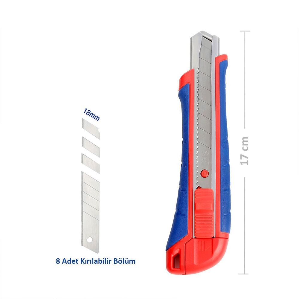 WORKPRO WP212009 18MM Ağır Hizmet Paslanmaz Çelik Kasa Maket Bıçağı - Onivias