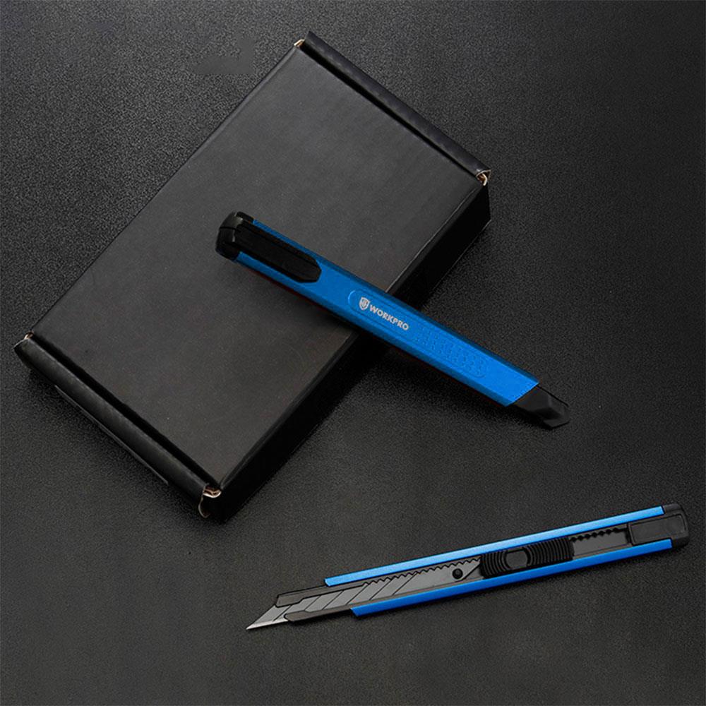 WORKPRO WP212012 9MM Alüminyum Kasa Cep Askılı Maket Bıçağı (MAVİ) - Onivias