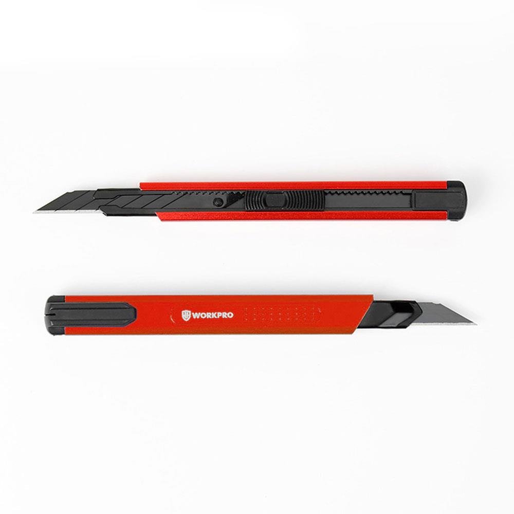 WORKPRO WP212020 9MM Alüminyum Kasa Cep Askılı Maket Bıçağı (KIRMIZI) - Onivias