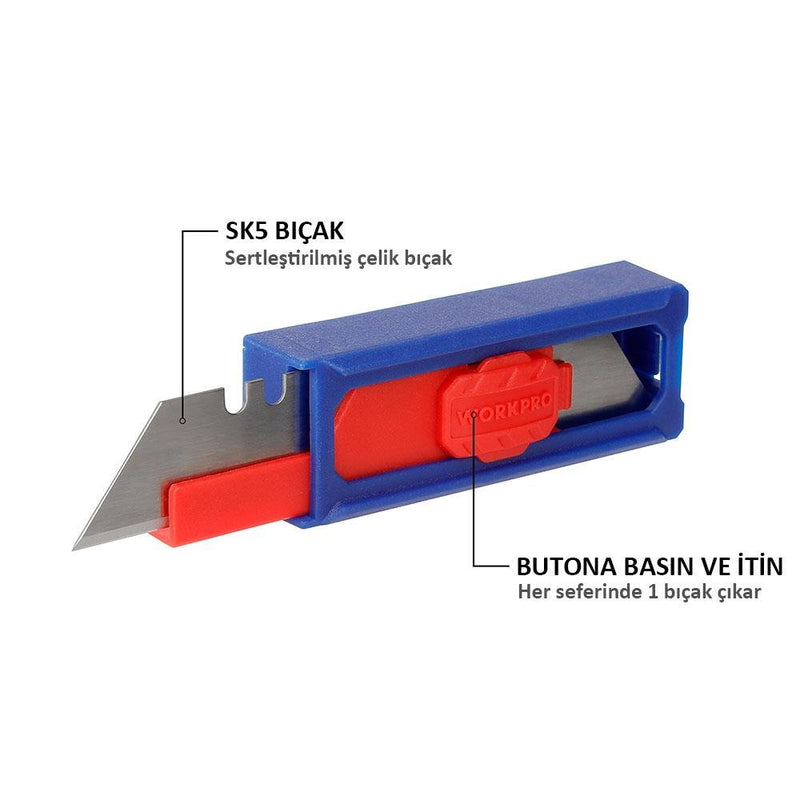 WORKPRO WP213002 10 Parçalı Rötuş Bıçağı Ehtiyatı