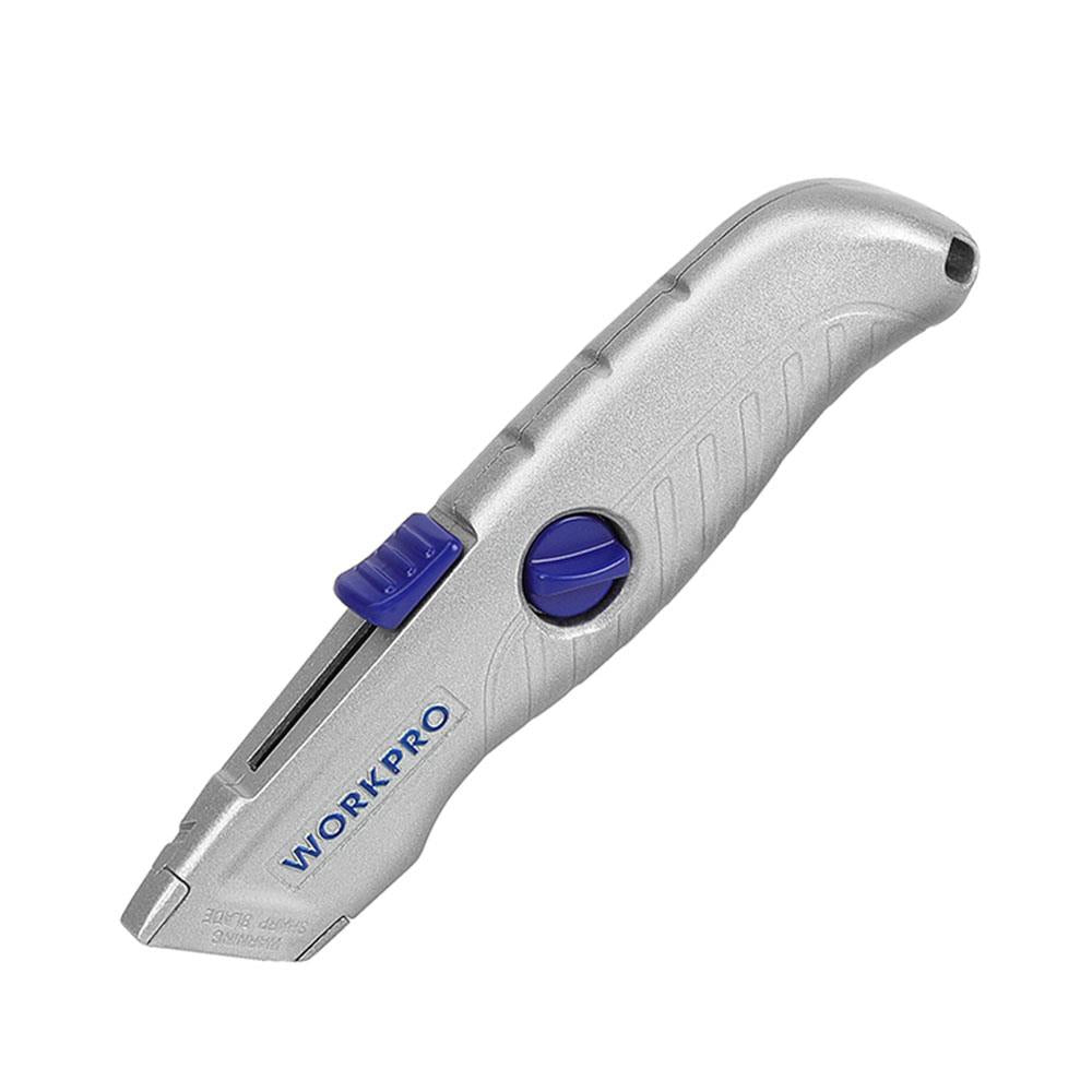 WORKPRO WP213007 Alüminyum Gövde Otomatik Geri Çekilebilir Rötuş Maket Bıçağı - Onivias