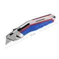 WORKPRO WP213015 Ağır Hizmet Alüminyum Gövde Otomatik Geri Çekilebilir Rötuş Maket Bıçağı + 5 Adet Yedek Bıçak - Onivias