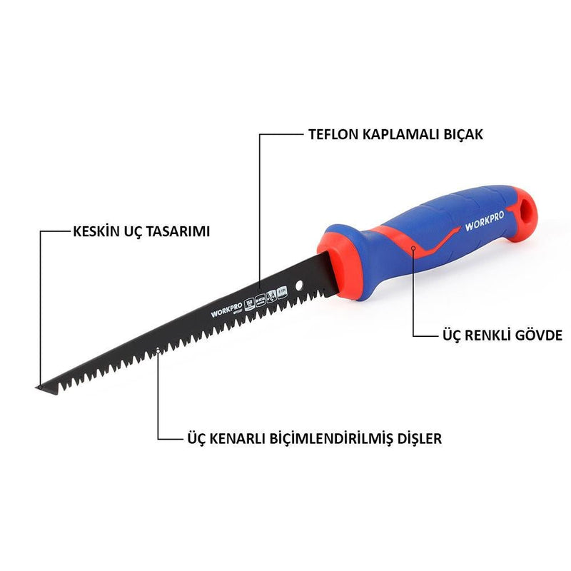 WORKPRO WP215017 150 mm Sürətli Kəsmə Professional BI-METAL Drywall Tester