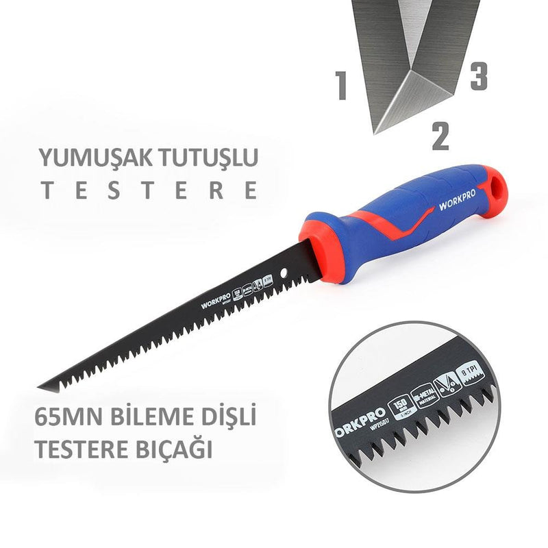 WORKPRO WP215017 150 mm Sürətli Kəsmə Professional BI-METAL Drywall Tester