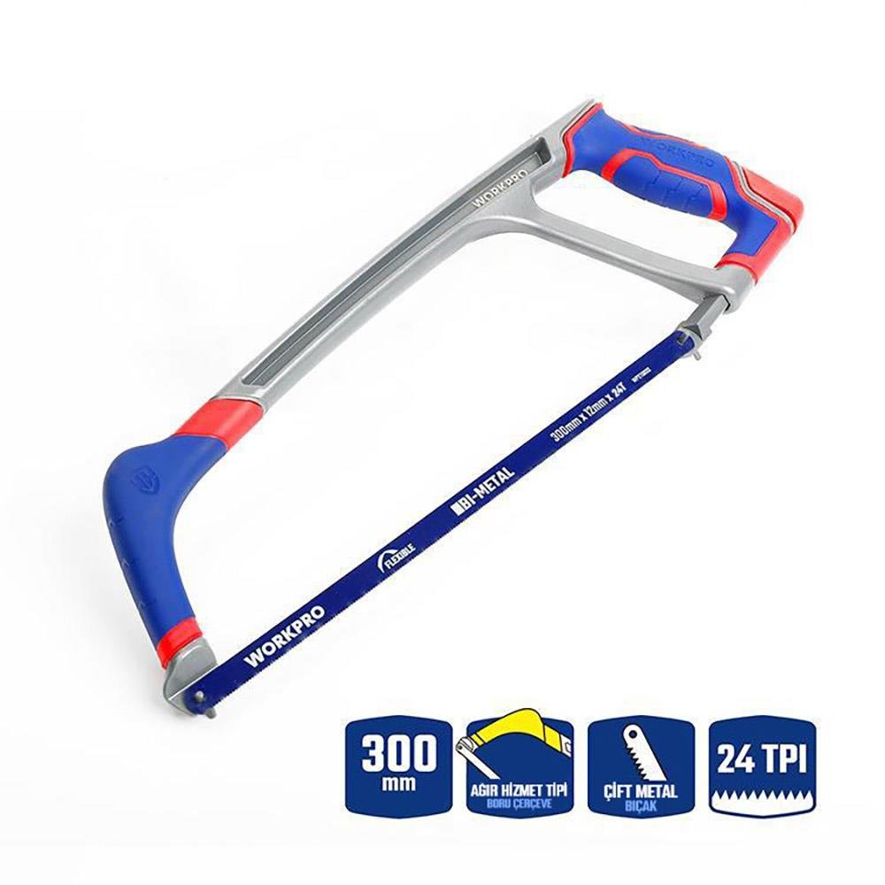 WORKPRO WP215027 300mm BI - METAL 24 TPI Ağır Hizmet Tipi Demir Testeresi - Onivias