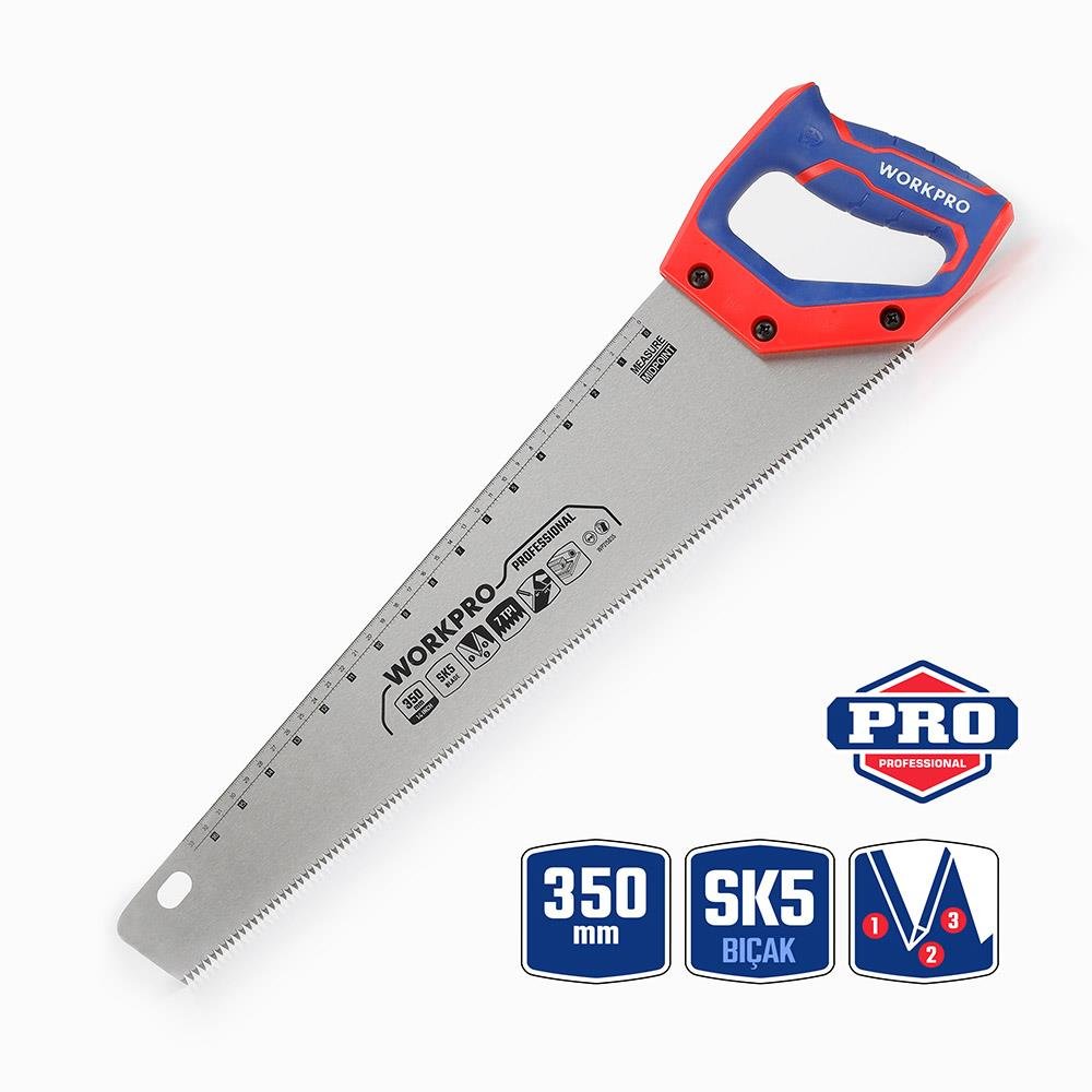 WORKPRO WP215035 350mm SK5 7 TPI Ağır Hizmet Tipi El Testeresi - Onivias