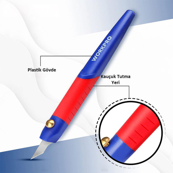 WORKPRO WP219005 14 Parça Profesyonel Hobi Maket Bıçağı Seti - Onivias