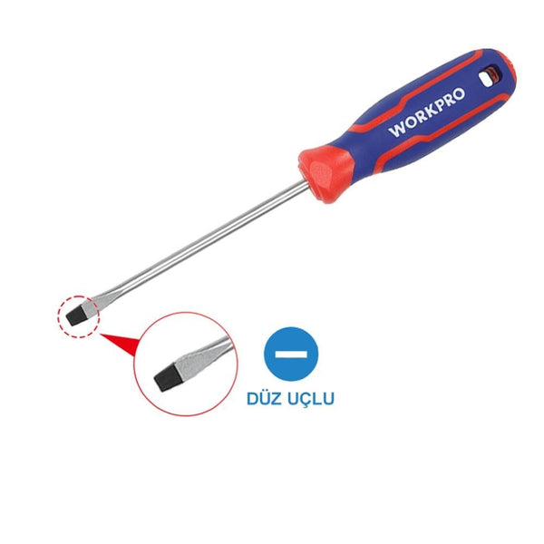 WORKPRO WP221013 3x75mm CR - V Profesyonel Düz Tornavida - Onivias