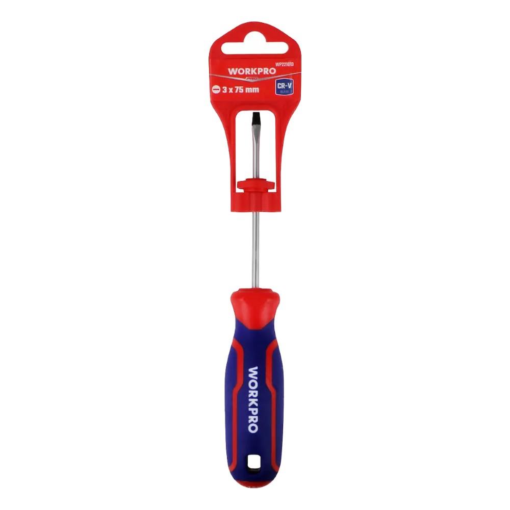 WORKPRO WP221013 3x75mm CR-V Profesyonel Düz Tornavida