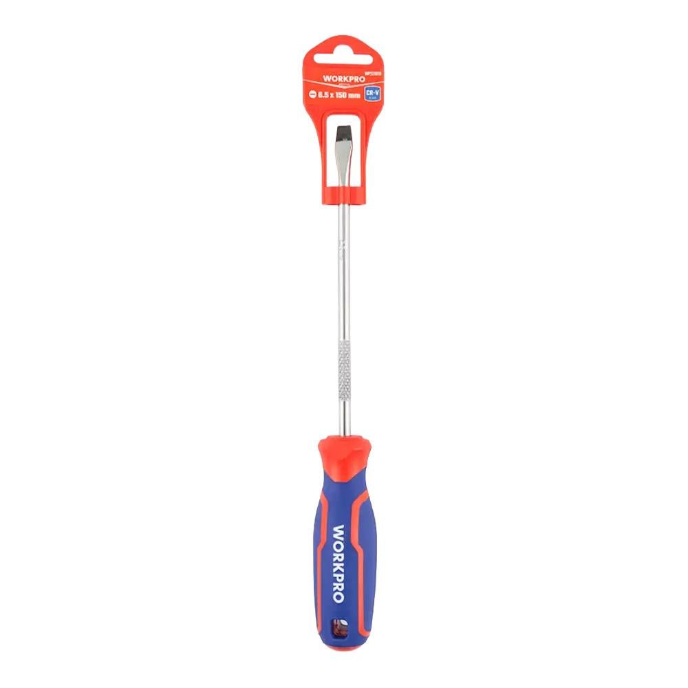 WORKPRO WP221020 6.5x150mm CR - V Manyetik Profesyonel Düz Tornavida - Onivias
