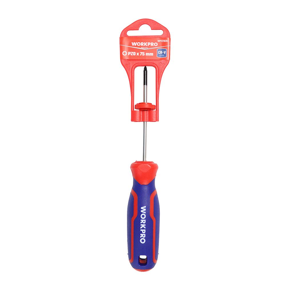 WORKPRO WP221035 PZ0x75mm CR-V Manyetik Profesyonel Yıldız Tornavida