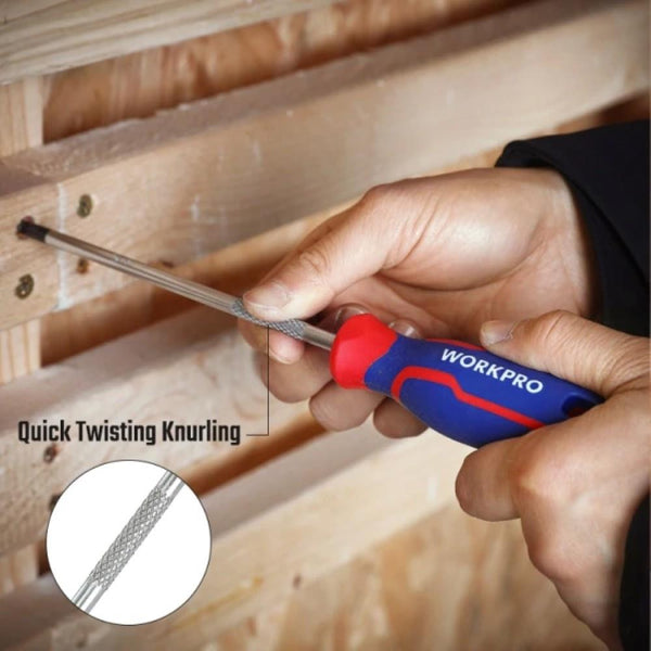 WORKPRO WP221037 PZ2x100mm CR - V Manyetik Profesyonel Yıldız Tornavida - Onivias