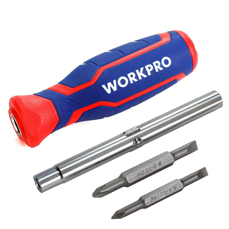 WORKPRO WP221046 6-IN-1 Professional Çoxfunksiyalı Dəyişən Tornavida Dəsti