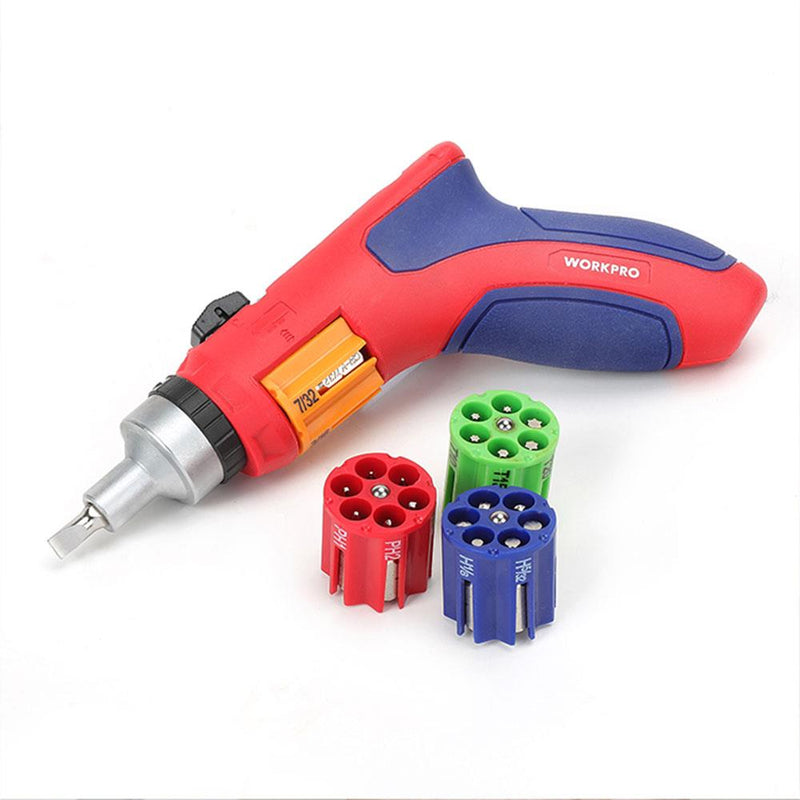 WORKPRO WP221048 24 Parça Peşəkar CR-V Tutacaqlı Cırcırlı Tornavida Dəsti + Kəmər kəməri Parçası Daşıma Çantası