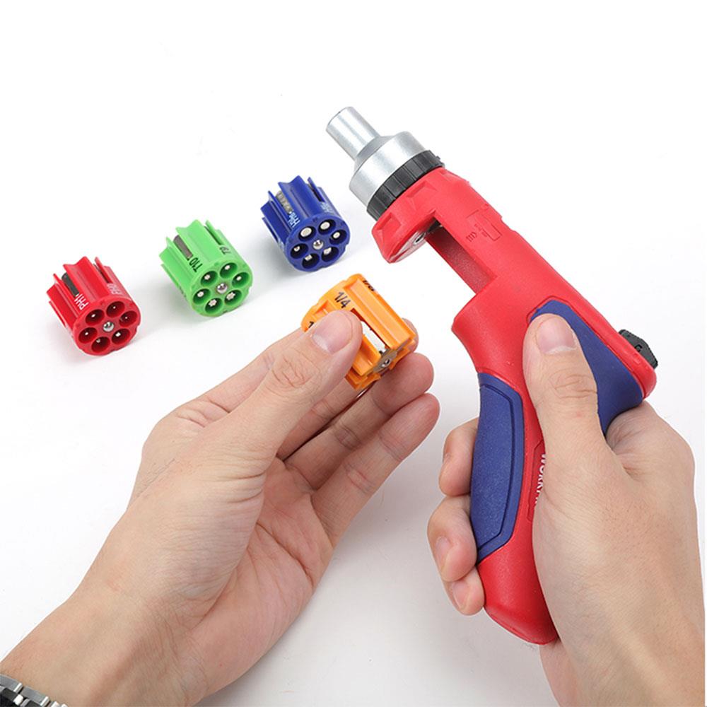 WORKPRO WP221048 24 Parça Profesyonel CR - V Kabzalı Cırcırlı Bits Tornavida Seti + Kemer Askılı Bez Taşıma Çantası - Onivias