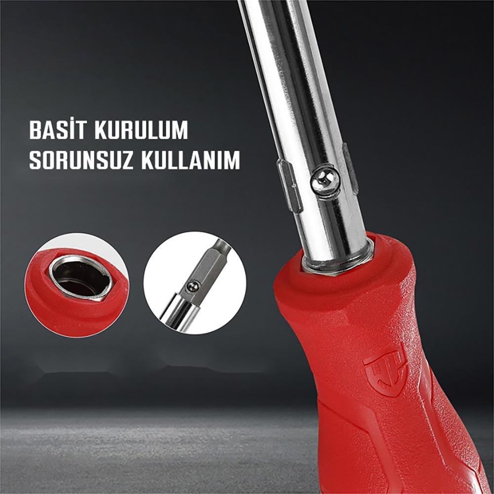 WORKPRO WP221066 6 - IN - 1 Çok Fonksiyonlu Değişken Uçlu Profesyonel Tornavida Seti - Onivias