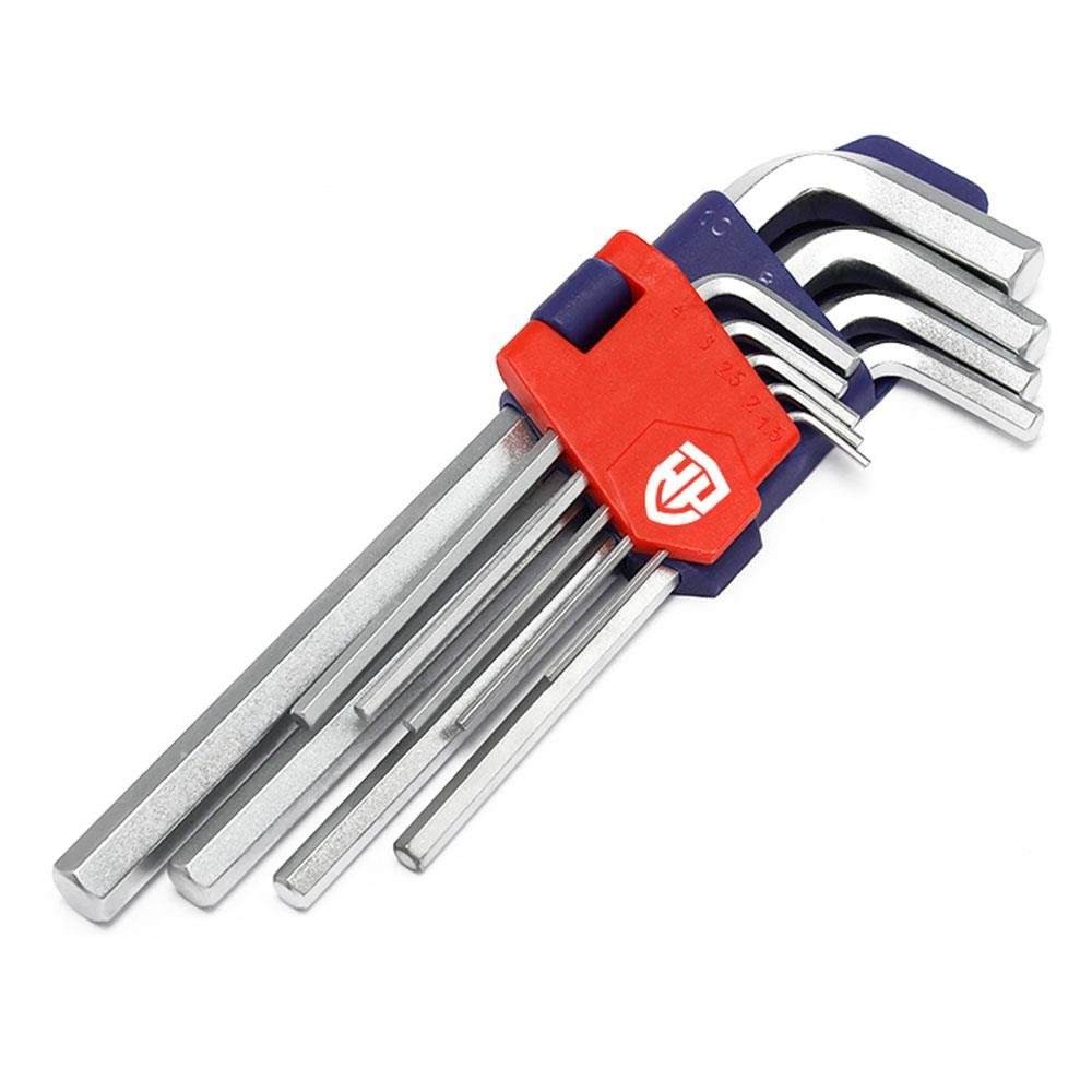 WORKPRO WP222004 9 Parça CR - V Uzun Boy Metrik Profesyonel Allen Anahtar Takımı - Onivias