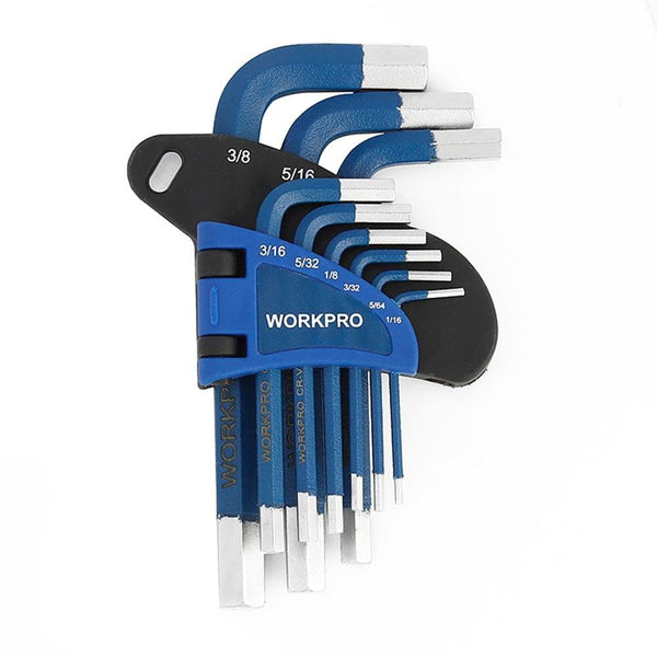 WORKPRO WP222014 9 Parça Kısa Boy CR - V Metrik Profesyonel Allen Anahtar Takımı - Onivias