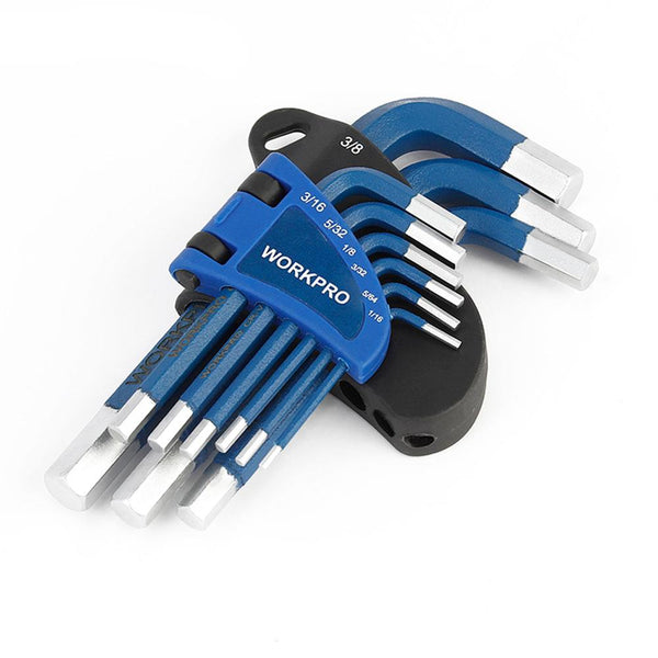 WORKPRO WP222014 9 Parça Kısa Boy CR - V Metrik Profesyonel Allen Anahtar Takımı - Onivias