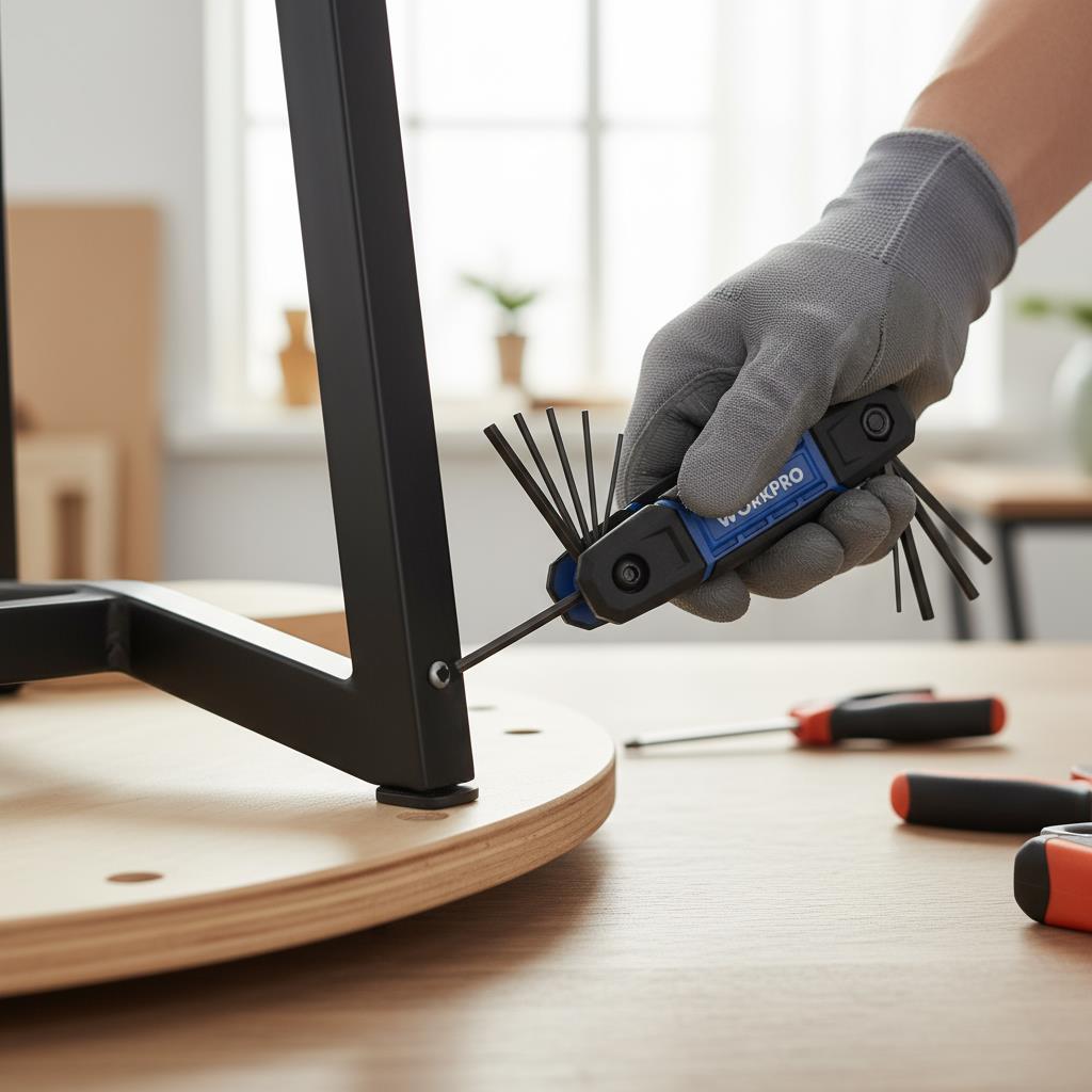 WORKPRO WP222028 8 Parça CR - V Metrik Çakı Tipi Profesyonel Allen Anahtar Takımı - Onivias