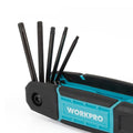 WORKPRO WP222030 8 Parça CR - V Çakı Tipi Torx Profesyonel Allen Anahtar Takımı - Onivias