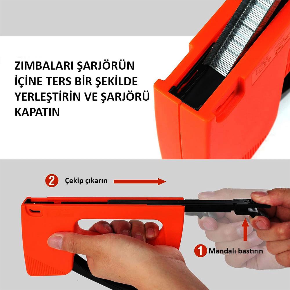 WORKPRO WP223001 6 - 10MM Mekanik Zımba Tabancası + 800 Adet Zımba - Onivias